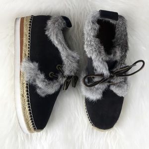 See by Chloe Glyn Rabbit Fur Sneakers Black 39